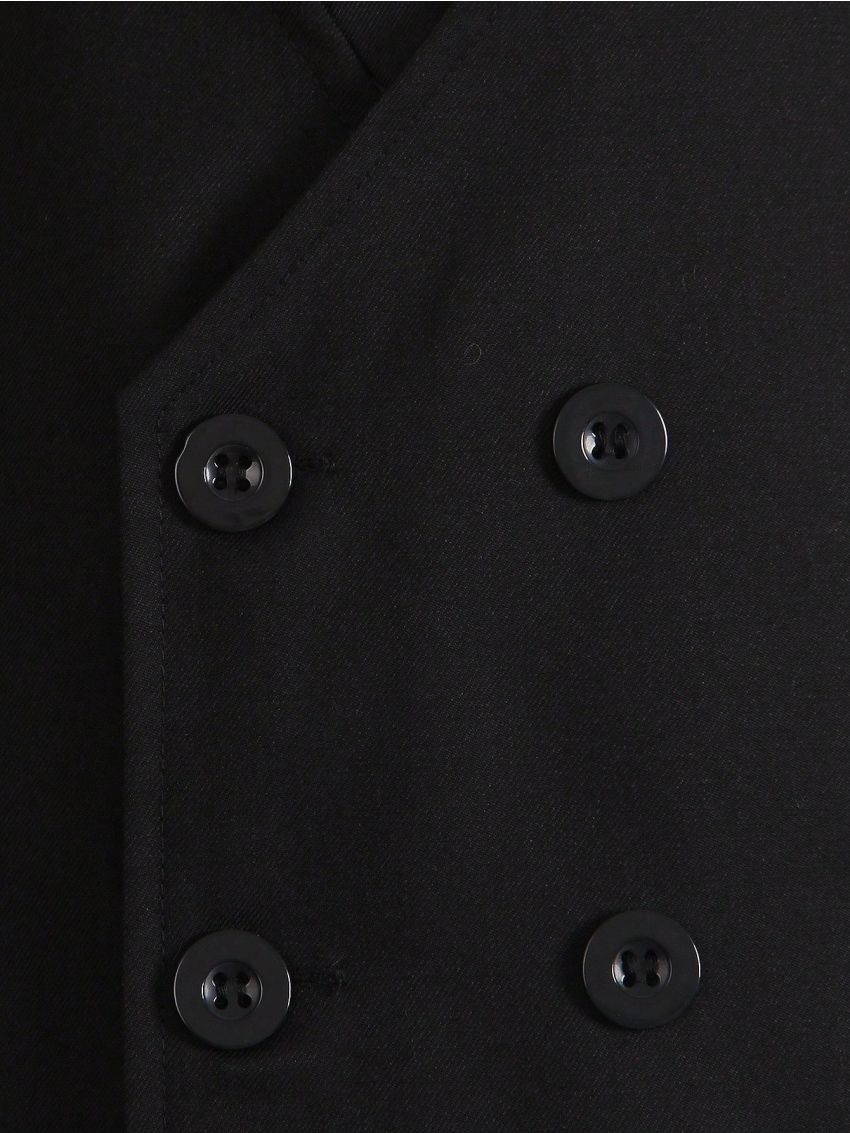 Teen Boy Double Breasted Waistcoat & Suit Pants Without Tie Shirt