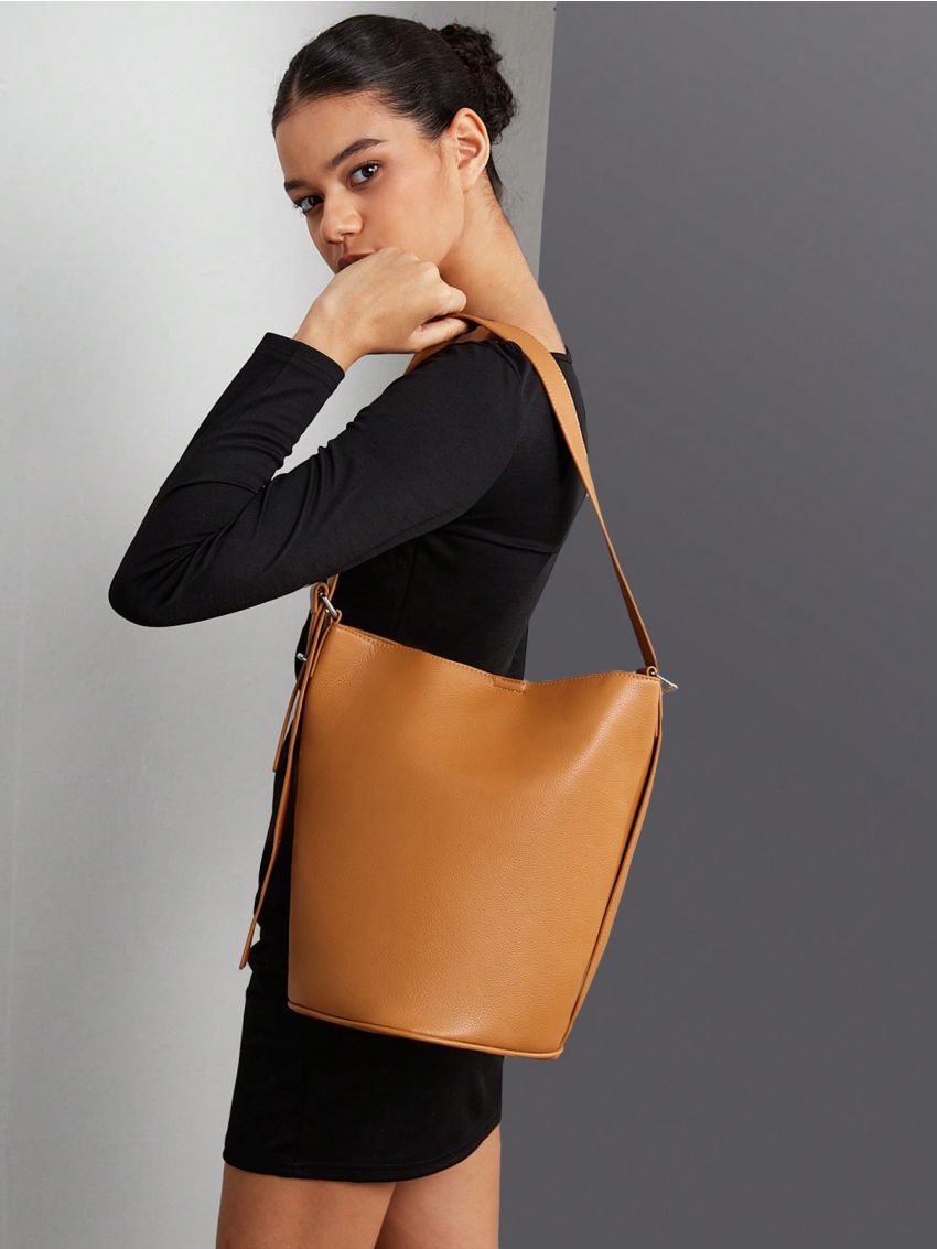 SHEIN BIZwear Minimalist Bucket Bag For Work