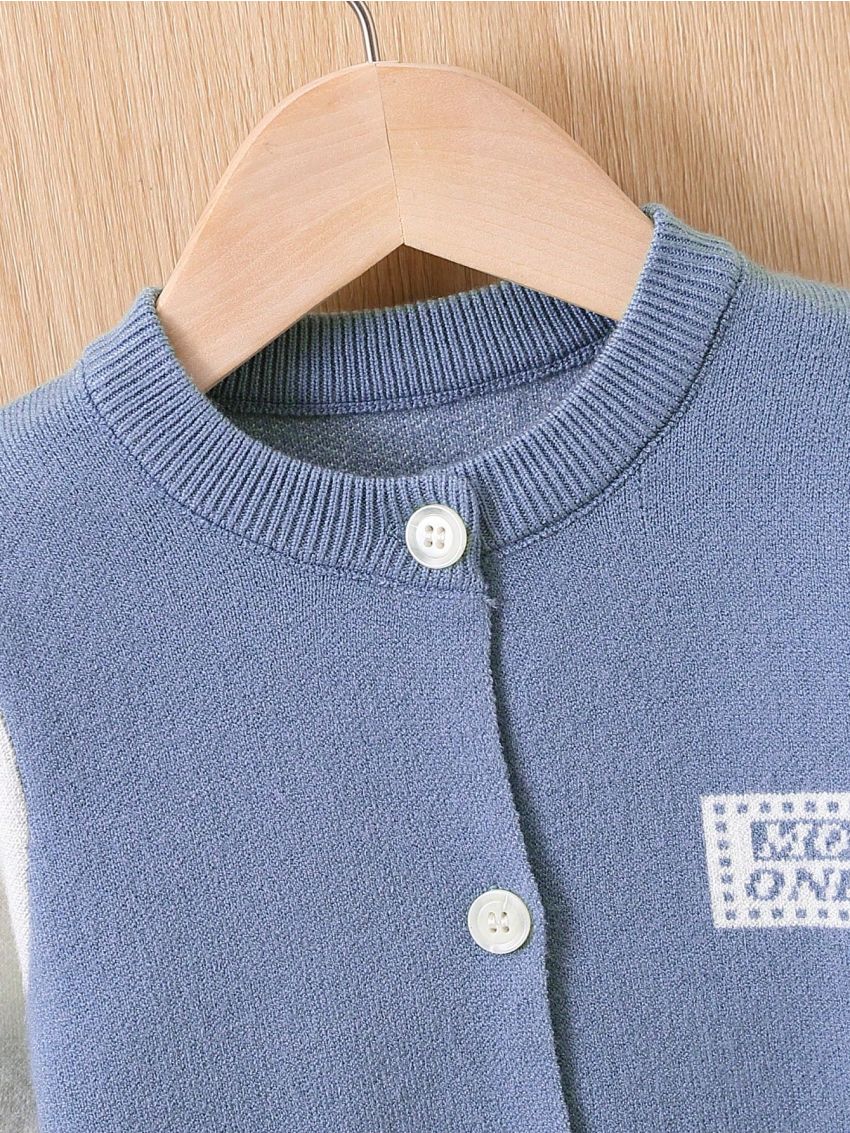 Baby Boys' Letter Pattern Cardigan