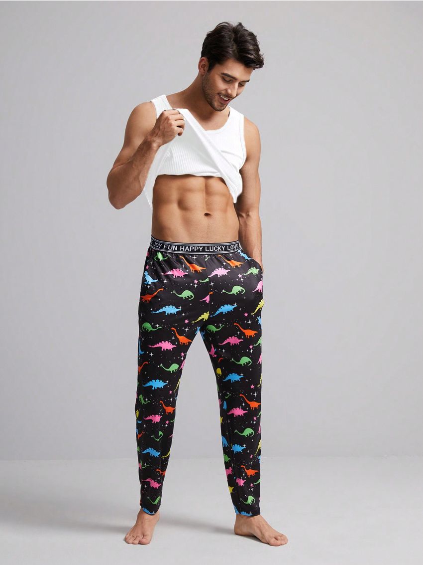 SHEIN Men Solid Ribbed Knit Lounge Top