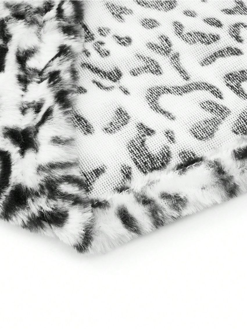 Women'S Plus Size Leopard Print Front Open Jacket