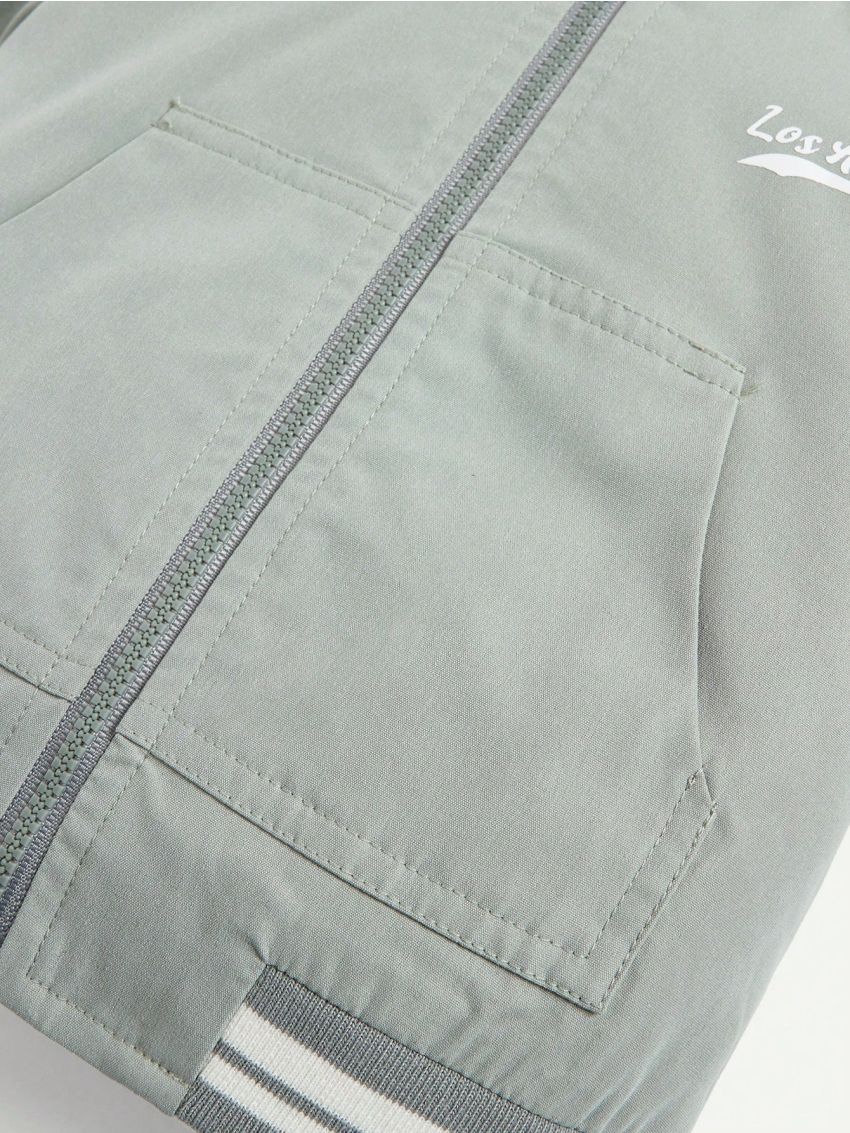 Cozy Cub Infant Boys' Letter Print Hooded Oversized Jacket