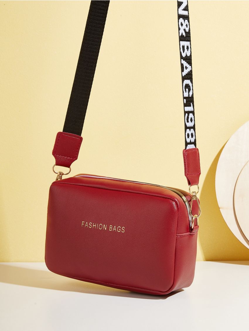Mini Letter Graphic Crossbody Bag