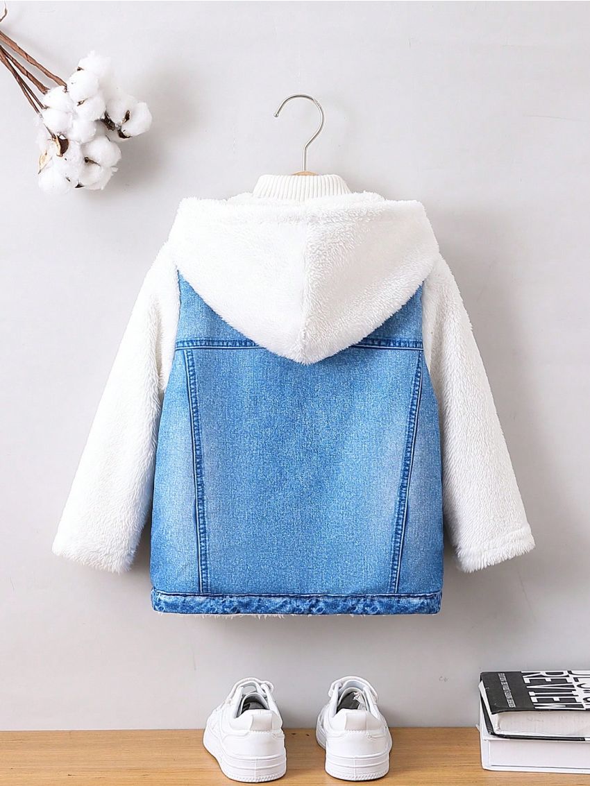 SHEIN Kids SPRTY Boys' (toddler/little Boys') Color Block Fleece Jacket