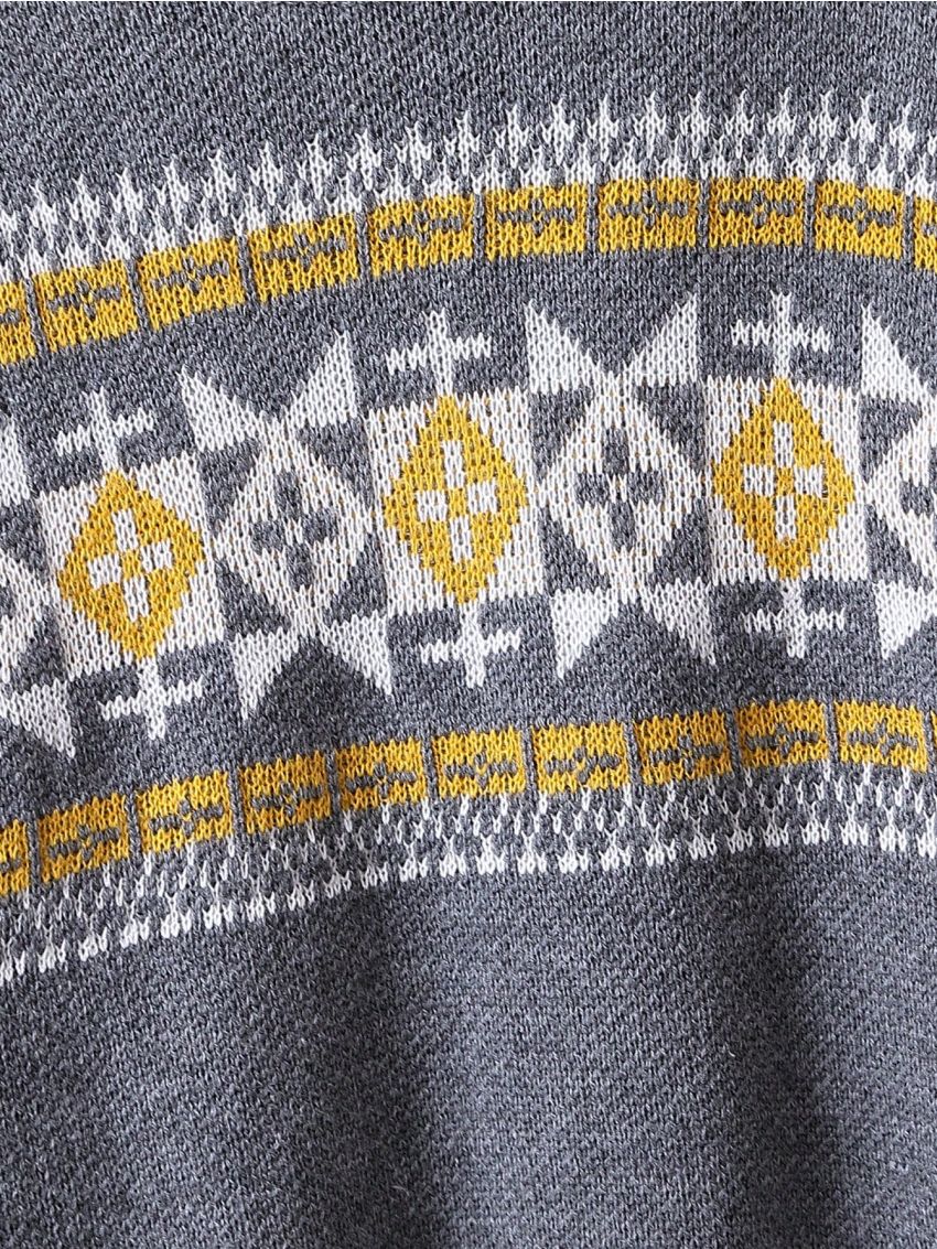 Teen Boy Geo Pattern Sweater
