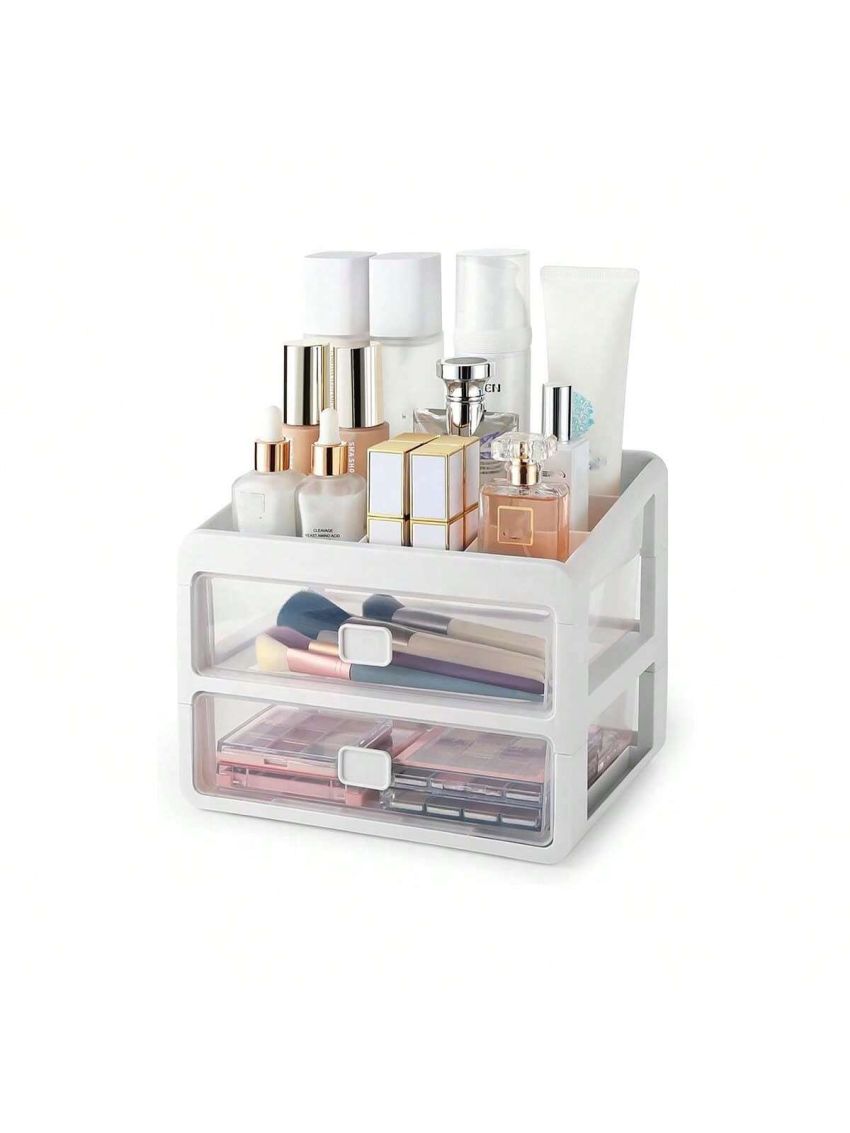 Makeup Organizer for Vanity, Cosmetic Display Cases, Bedroom Bathroom Countertop Desk Cosmetics Organizer for Skin Care, Nail Polish, Eye Shadow, Lotion and Brushes (Clear 3-Layers)