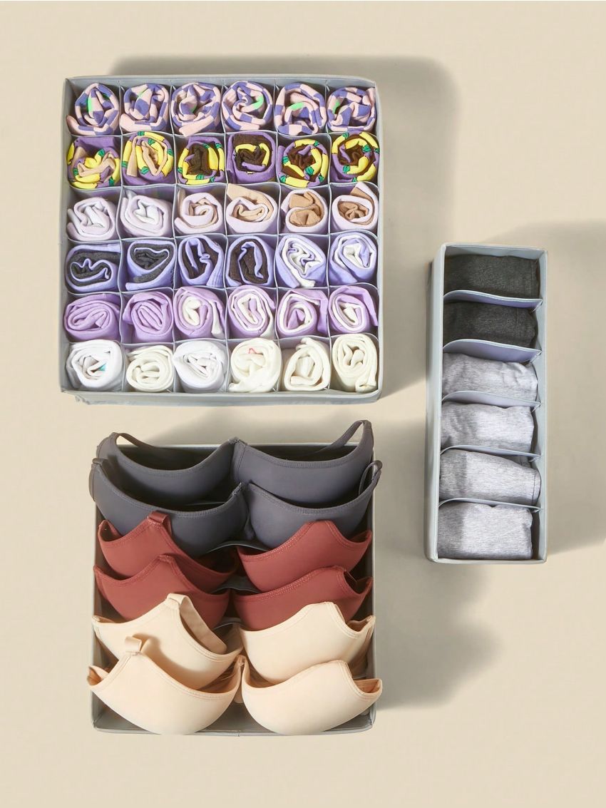 SHEIN Basic living 1pc Closet Organizer Drawer Divider 3 Size For Socks/Ties/Underwear/Belt/Bra/Shirt/Towel