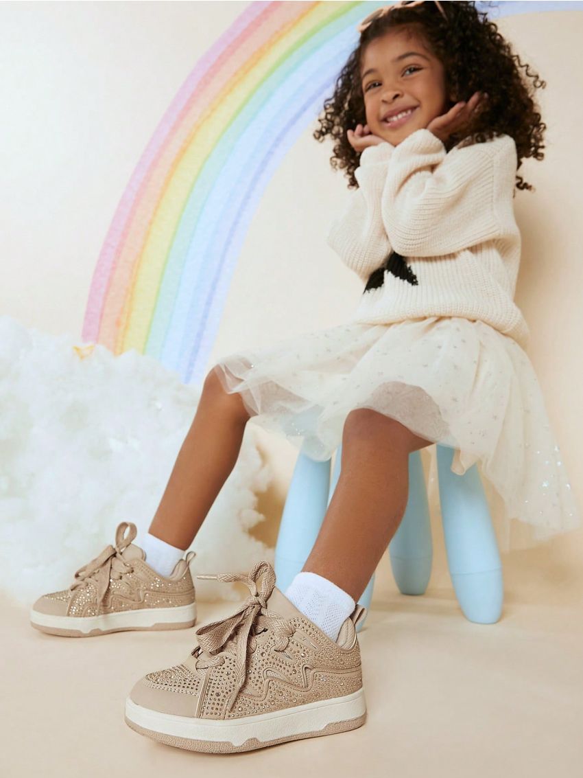 Girls Lace-up Front Skate Shoes