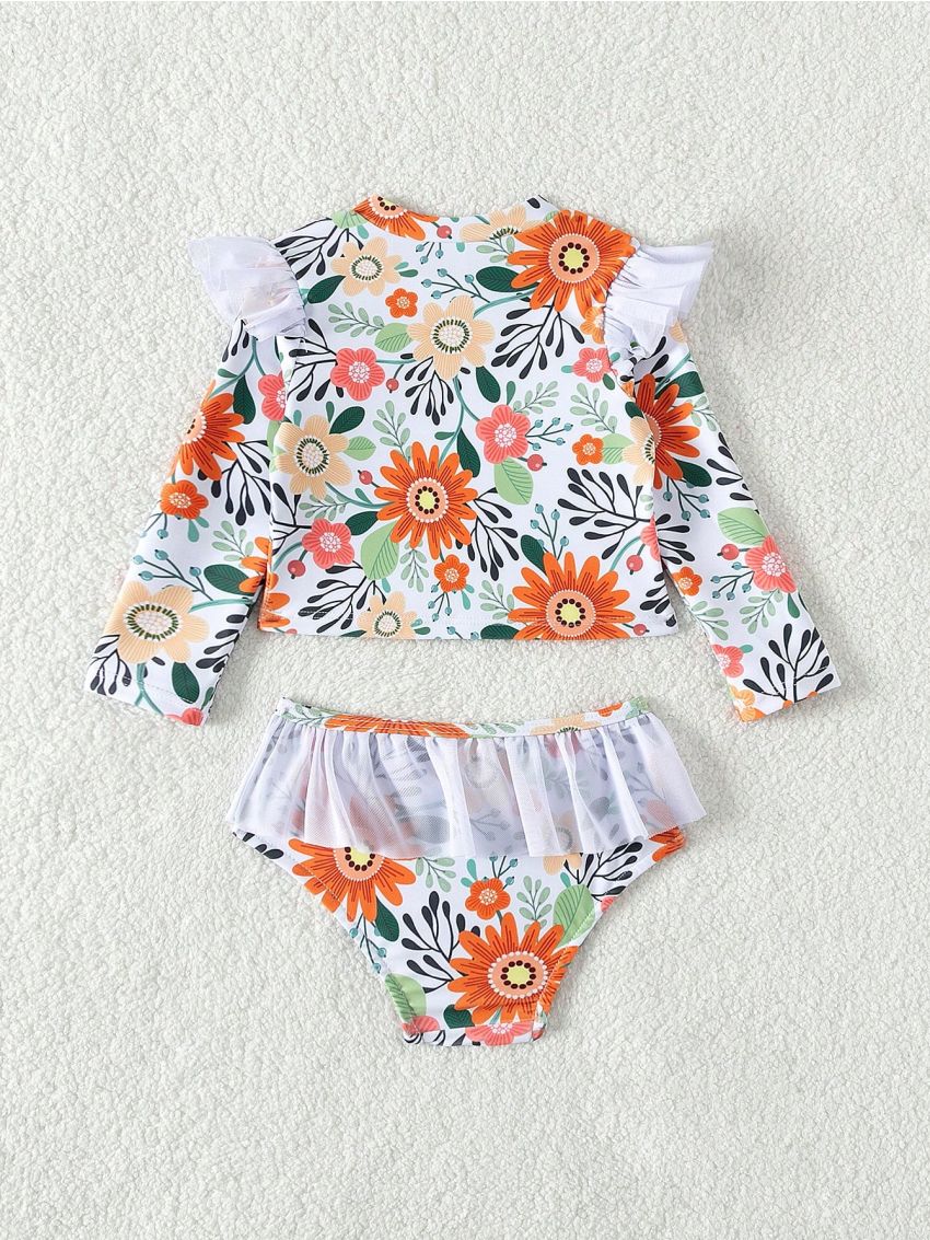 Baby Girls' And Toddler Girls' Separated Swimwear, Summer Vacation Beach Water Play Swimsuit