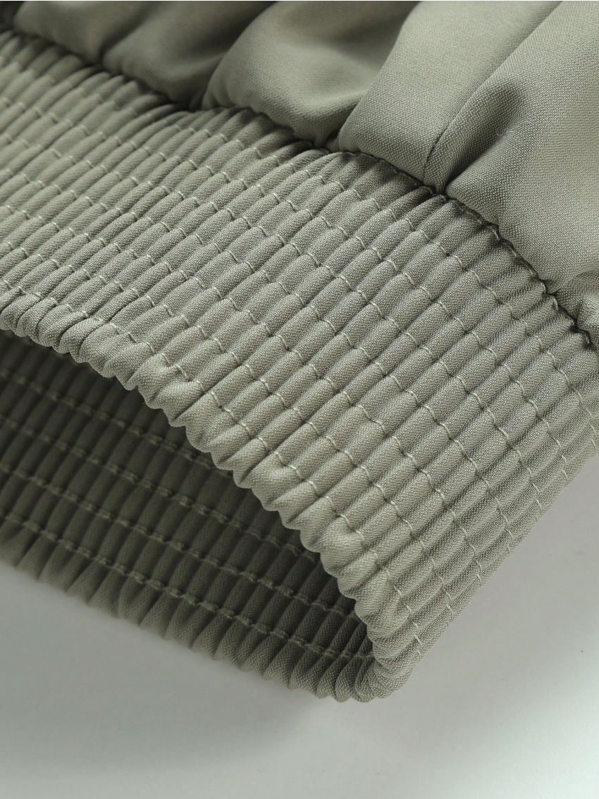 Manfinity Homme Men's Solid Color Stand Collar Jacket