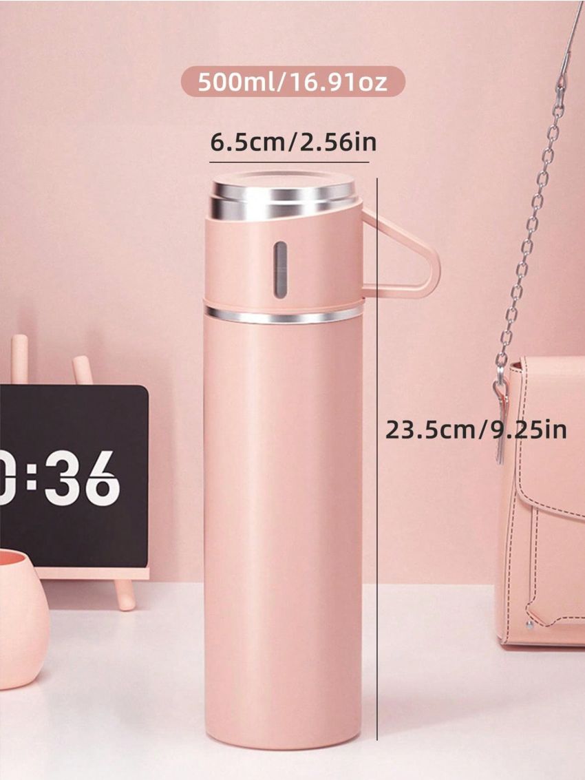 1pc/set Stainless Steel Insulated Mug With Gift Box, Double Layer Leak Proof Bottle Keeps Hot & Cold Drinks For Hours, Suitable For Biking, Backpacking, Office, Car, School, Party, Camping, Outdoor Travel Accessory