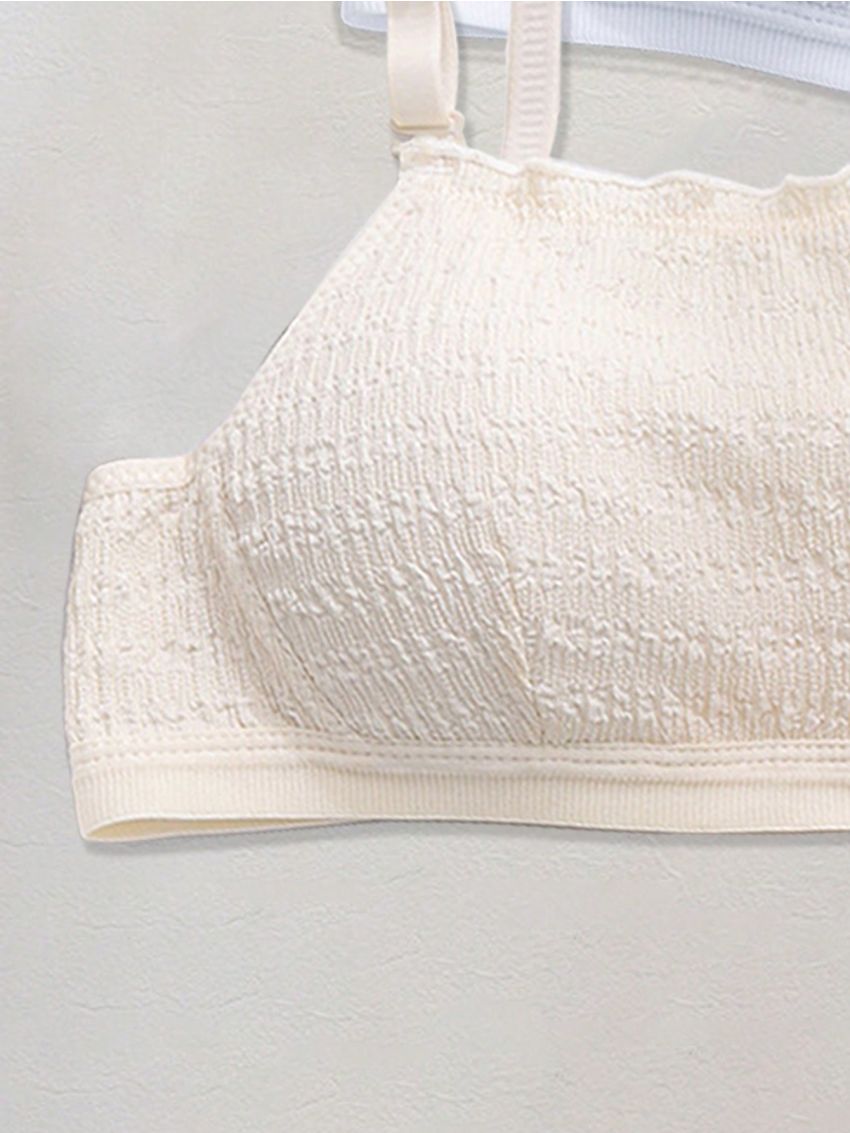 Tween Girl Thin Summer Bra , Wireless Push-Up Bra