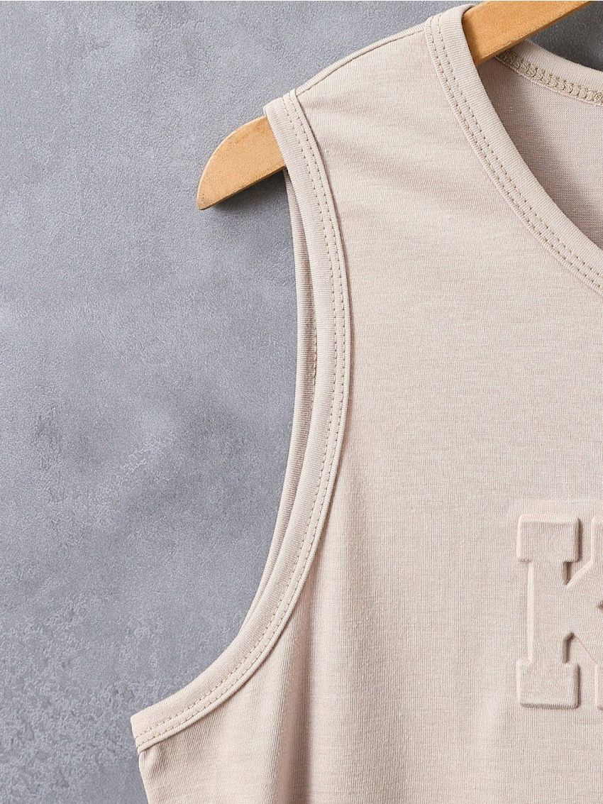 Teenage Boys' Casual Basic Embossed Vest