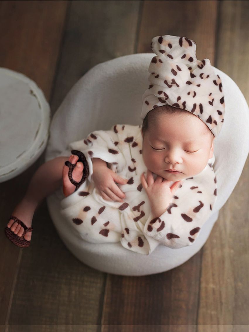 Newborn Belted Robe & Towel & Headband Photo Outfit