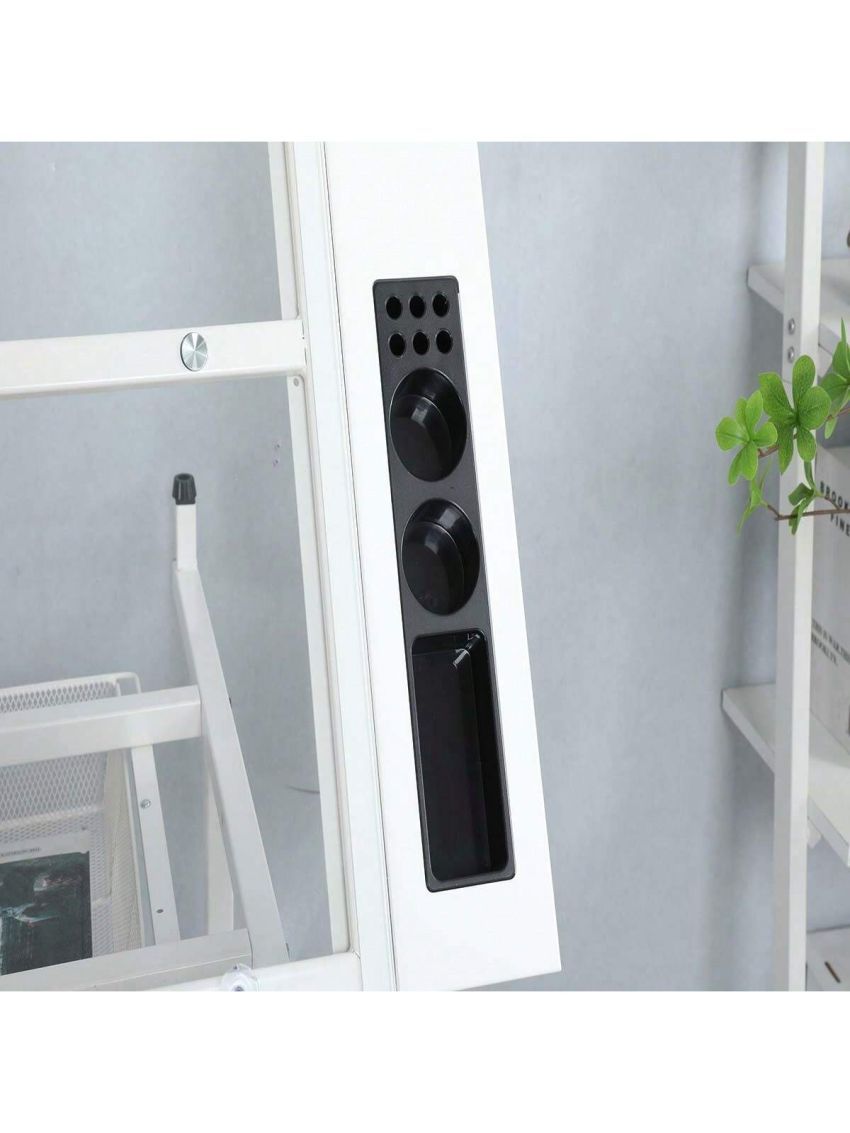 OSQI White Adjustable Tempered Glass Drafting Printing Table with Chair