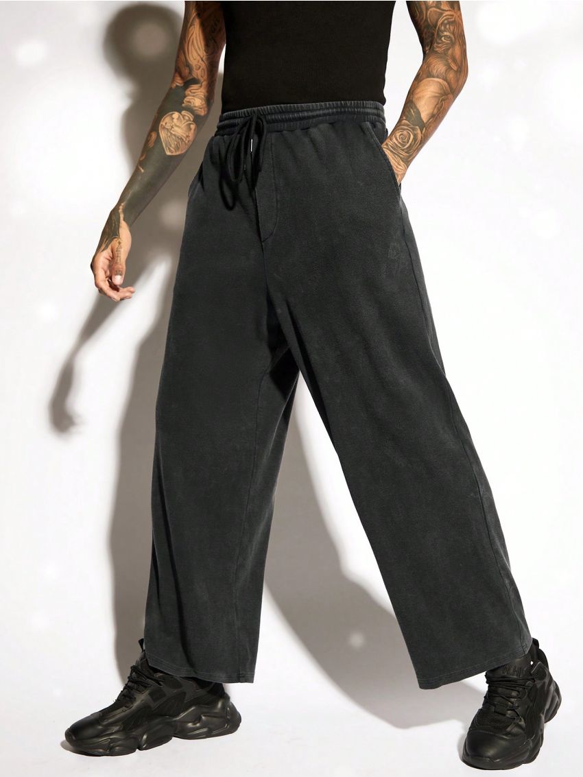 Manfinity EMRG Men's Solid Color Drawstring Waist Casual Sweatpants