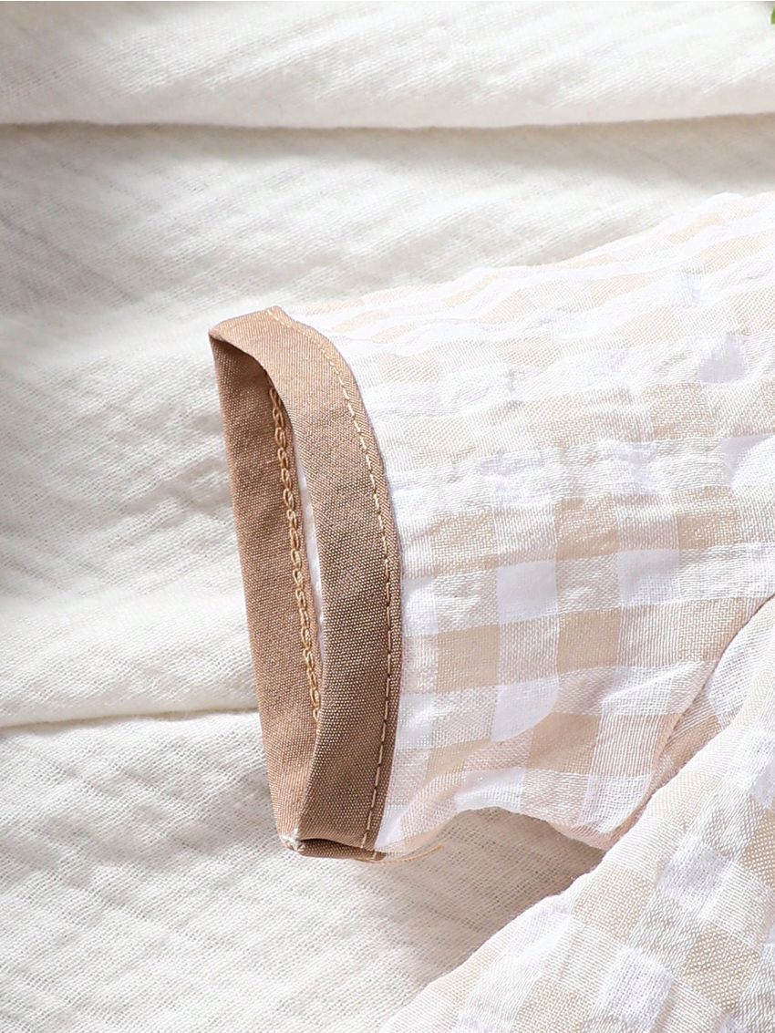 Baby Boy Butterfly Bowtie Gingham Short Sleeve Shirt, Shorts And Hat Outfit Set