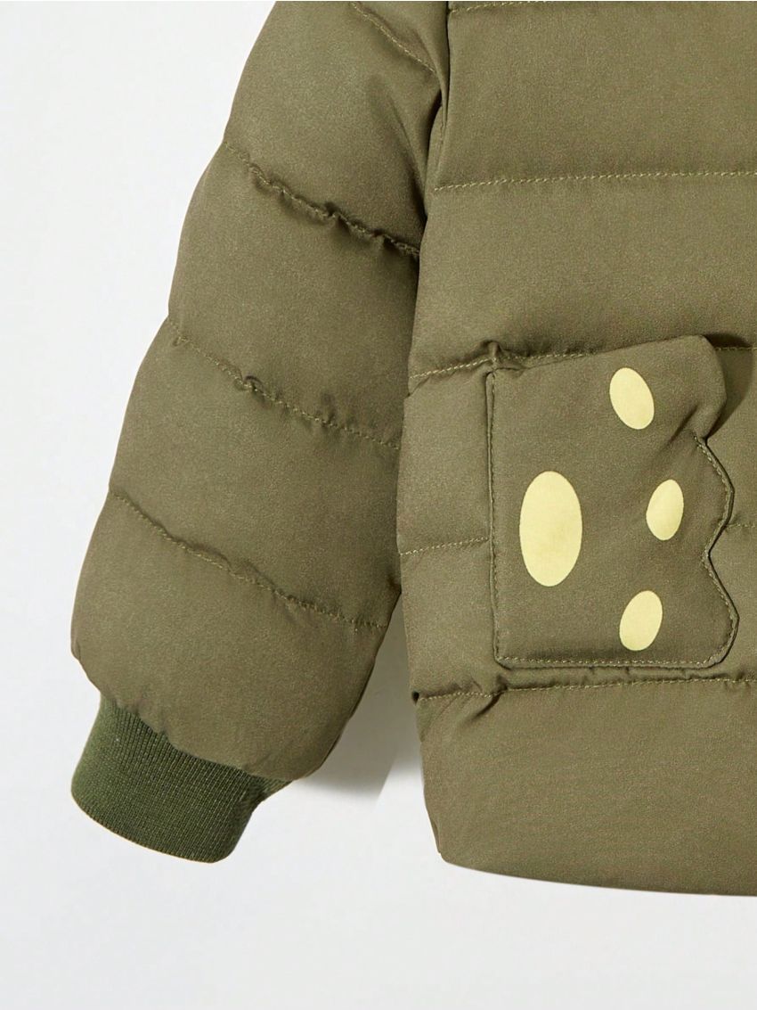 Cute Contrast Color Hooded Coat For Baby Boys In Autumn And Winter