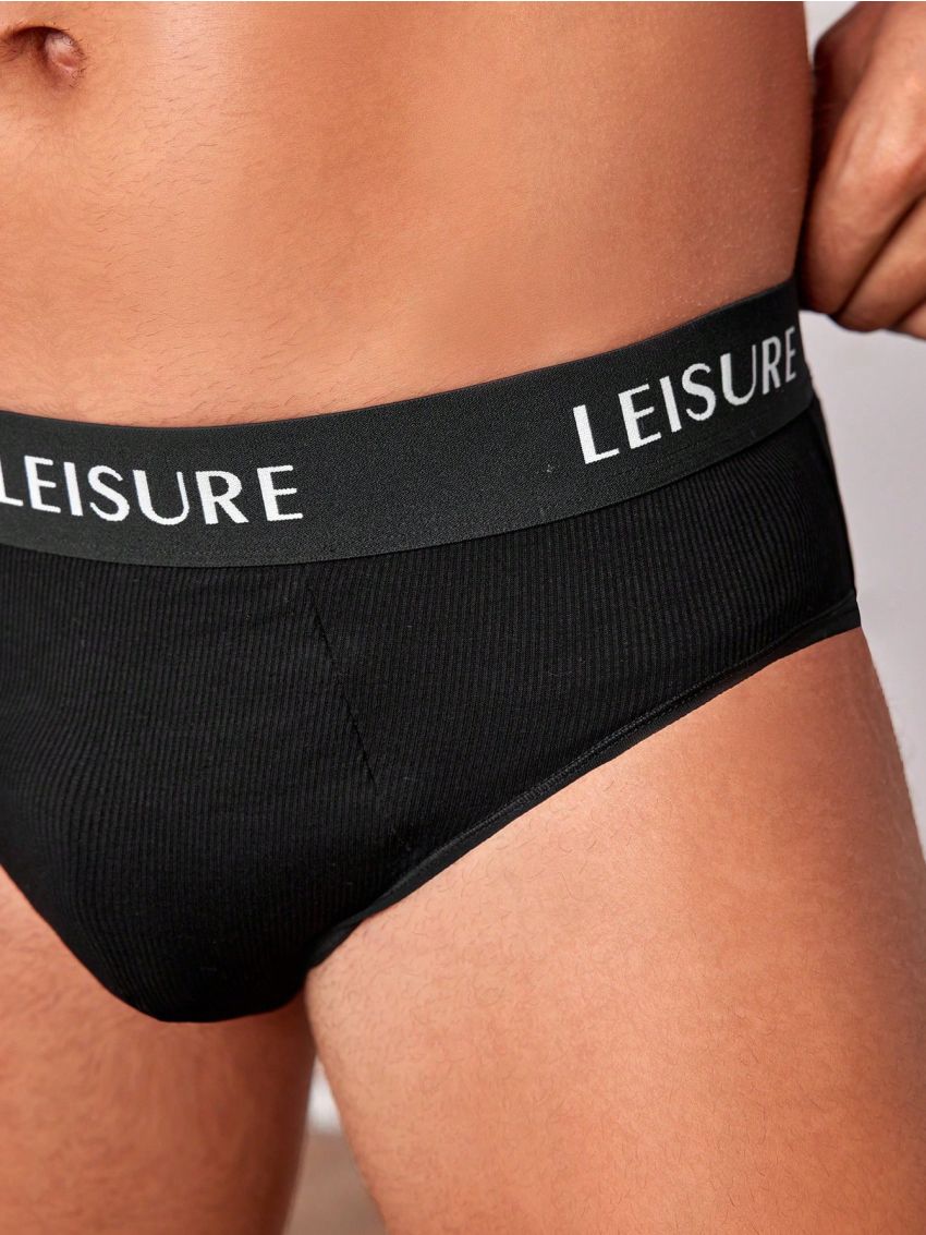 SHEIN Leisure Men's Letter Printed Triangle Briefs