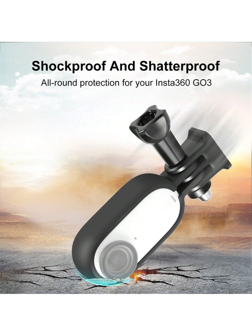 For Insta360 GO 3 PULUZ Body Plastic Protective Frame Cage with Screw & Adapter (Black)