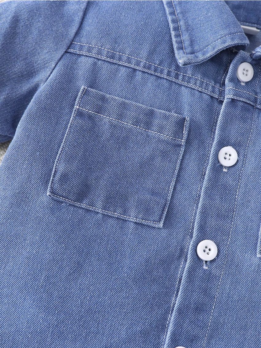 Baby Boy Pocket Short Sleeve Shirt And Shorts Set