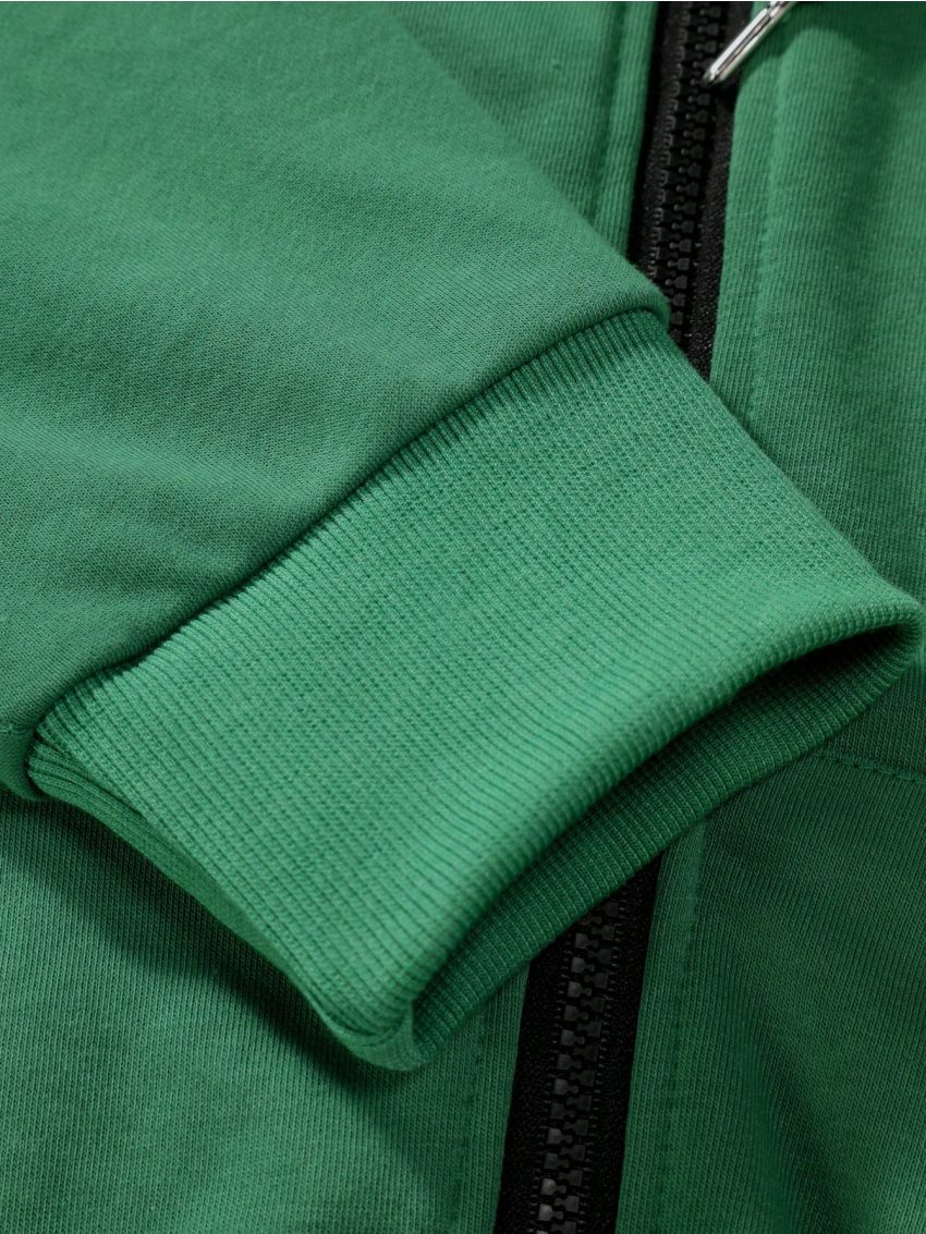 Manfinity Sporsity Men's Printed Kangaroo Pocket Zip Up Hoodie