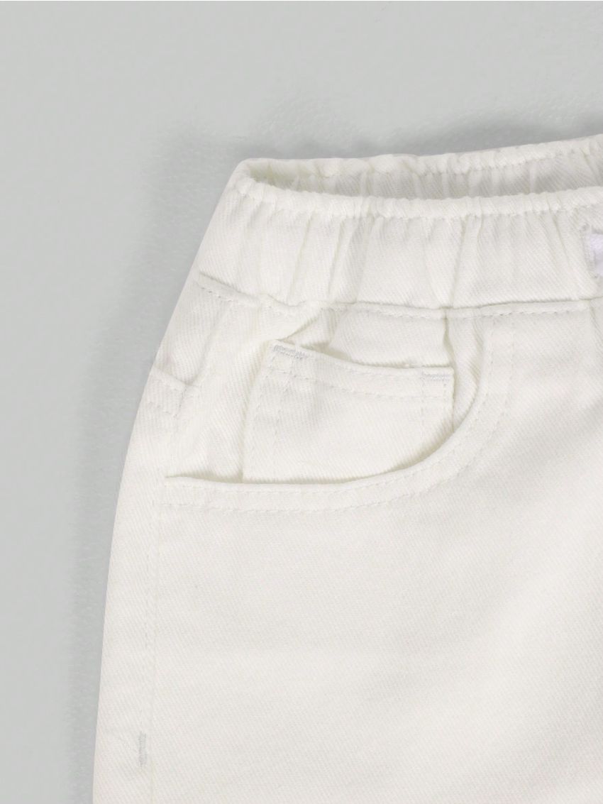 Tween Girls' Elastic High Waist Wide Leg Jeans