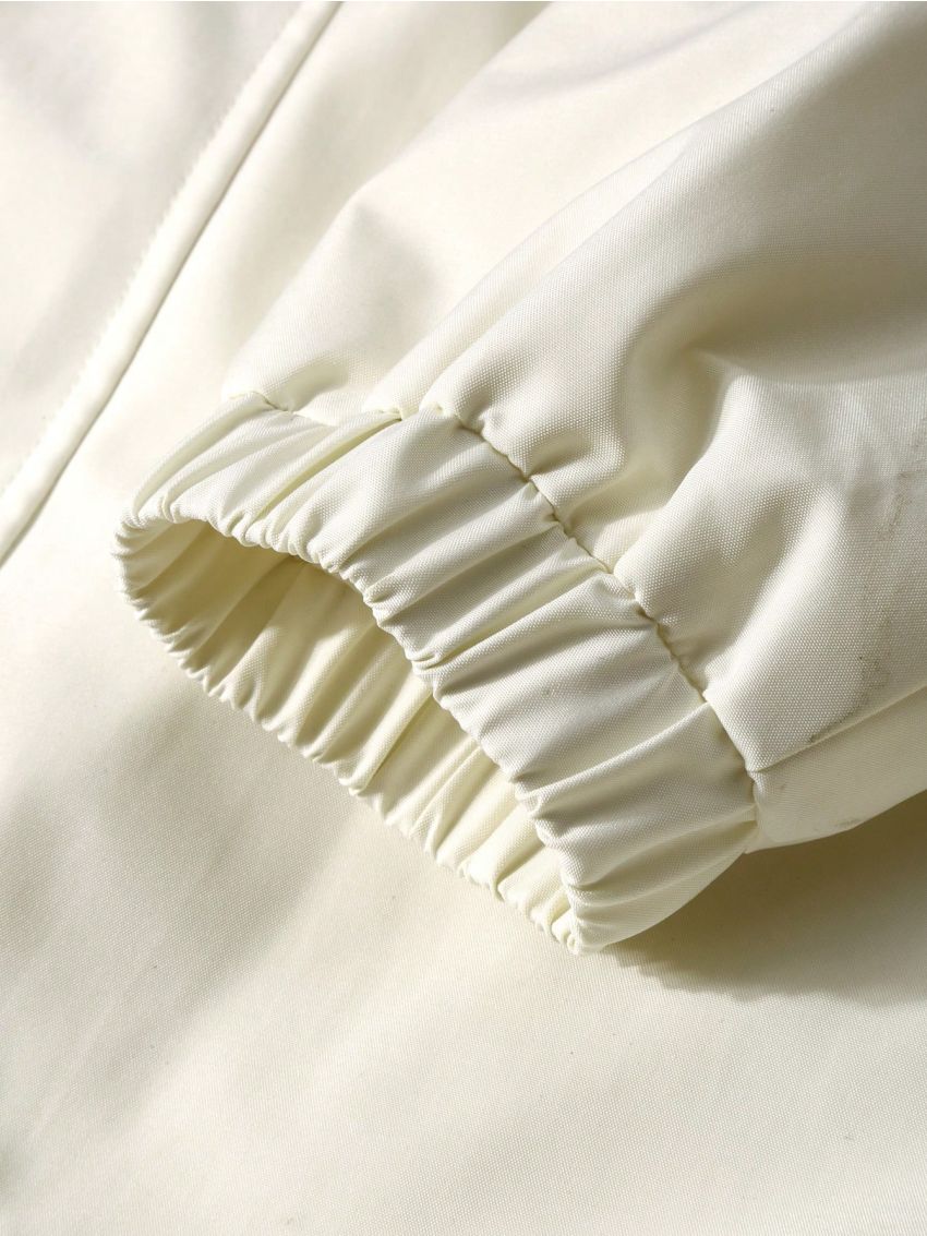 Manfinity Hypemode Men Letter Graphic Zip Up Hooded Jacket Without Tee