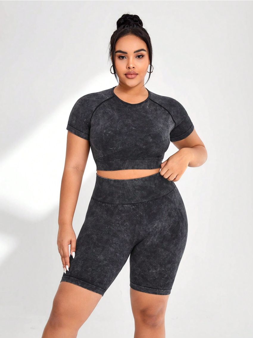 Plus Size Seamless Sportswear Set