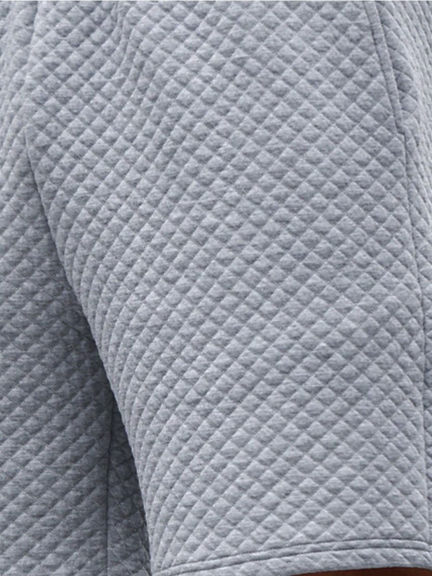 Manfinity Homme Men's Solid Color Elastic Waistband Shorts With Diagonal Pockets