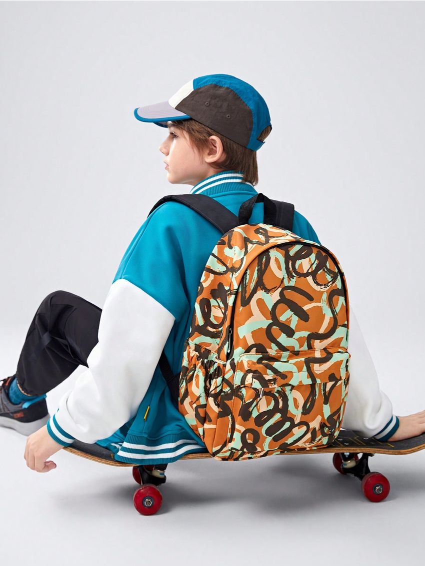 JNSQ Outdoor Camo Leisure Sports Graffiti Backpack, Large Capacity, Simple And Fashionable, Multi-functional