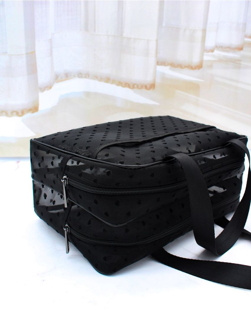 Simple & Fashionable Makeup & Toiletry Bag With Handle, Storage Organizer