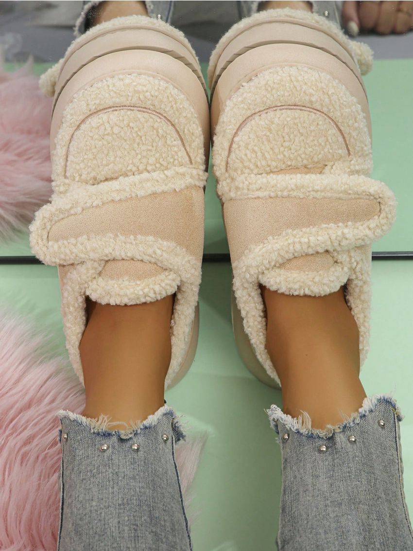 Women's Winter Fashionable Outdoor Warm Snow Boots With Thick Sole Anti-skid Home Slippers