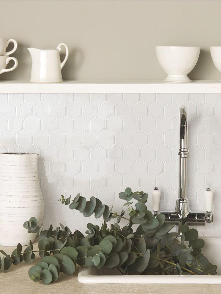 1pc Geometric Pattern Waterproof Anti-slip Kitchen Sticker