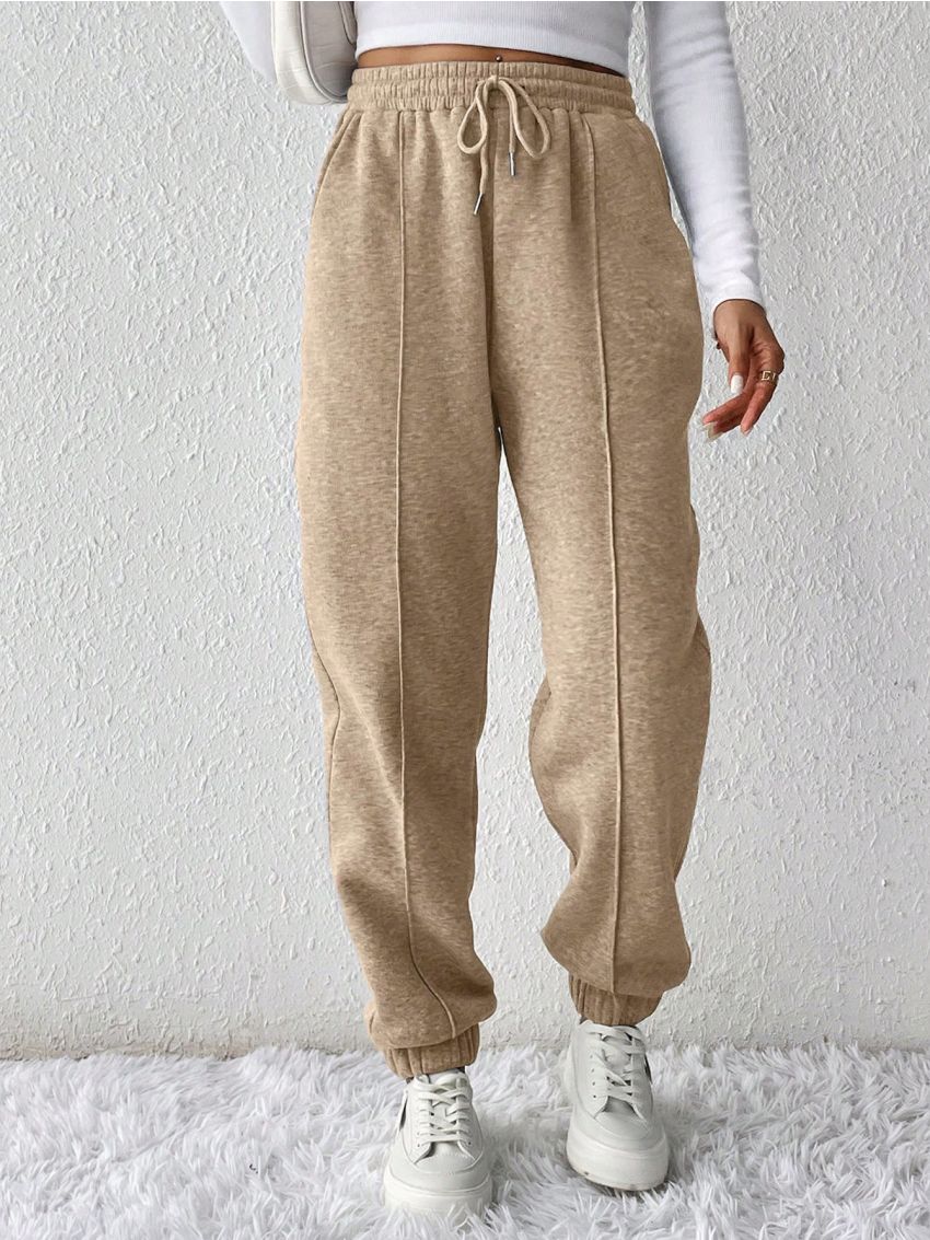 SHEIN Frenchy Drawstring Waist Solid Sweatpants