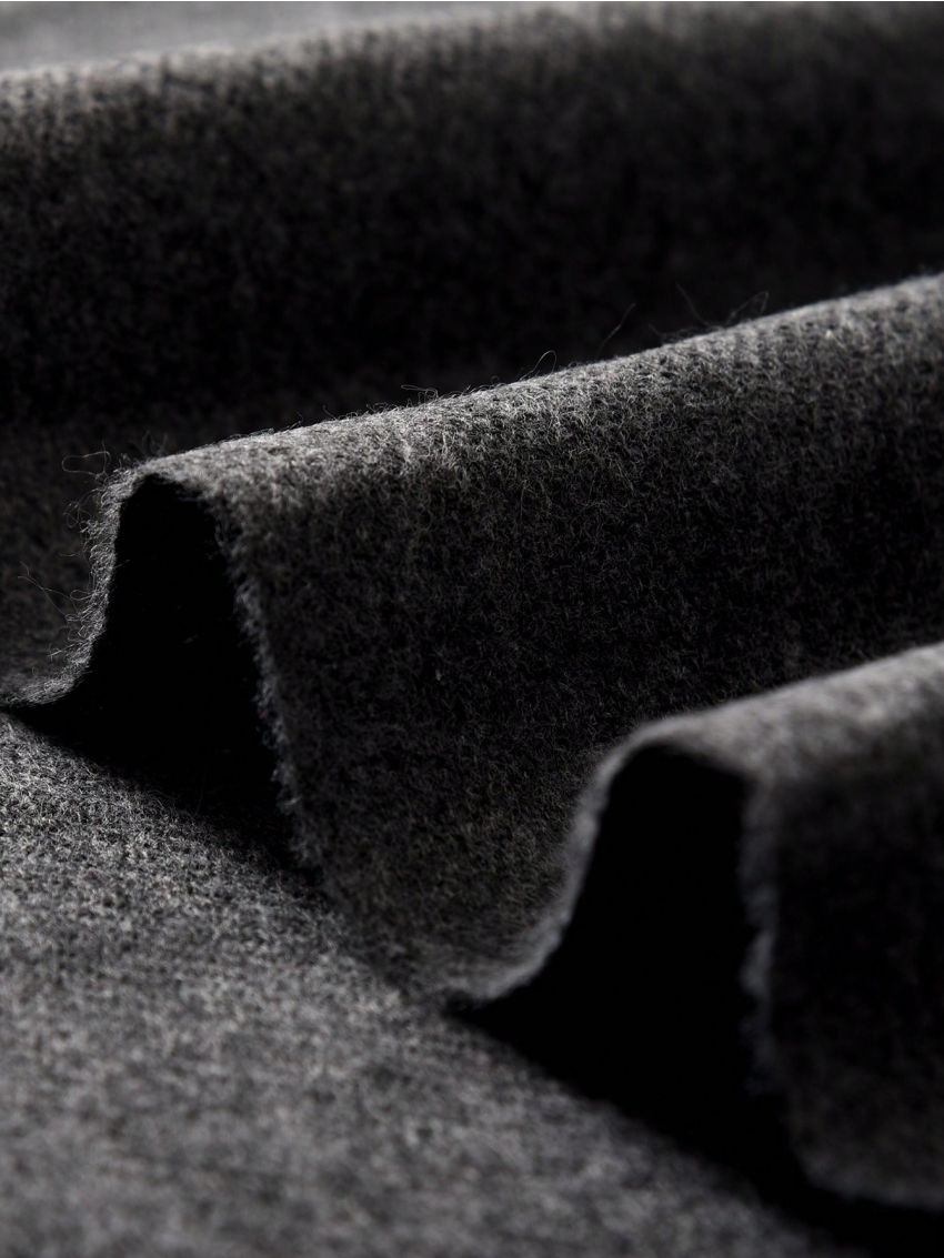 1pc Women's Deep Grey Tassel Fringe Faux Cashmere Warm And Versatile Plus Size Scarf Shawl Suitable For Daily Use