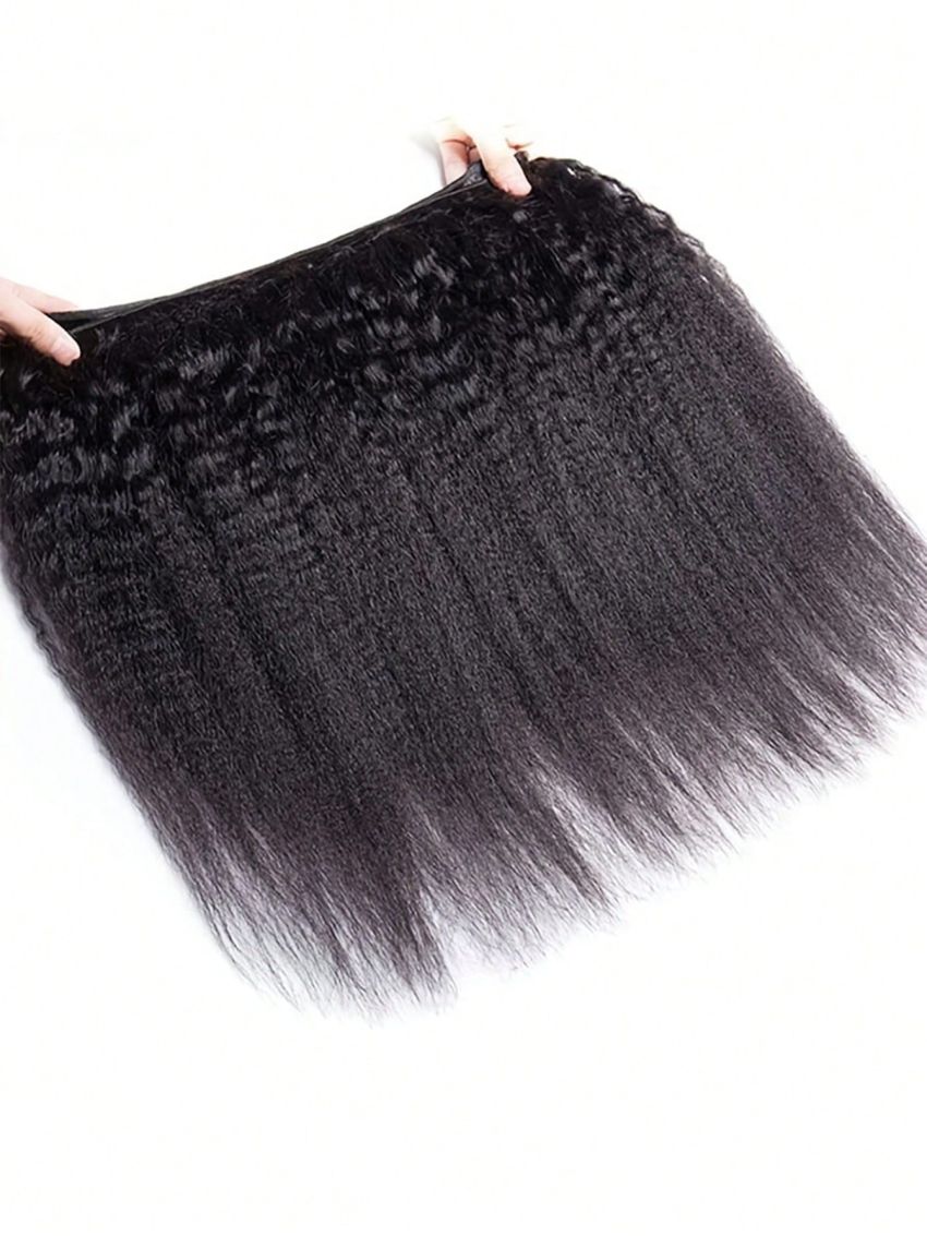 Kinky Straight Human Hair Bundles Yaki Straight 1 Bundles Deal Brazilian Natural Hair Remy Hair 100% Human Hair