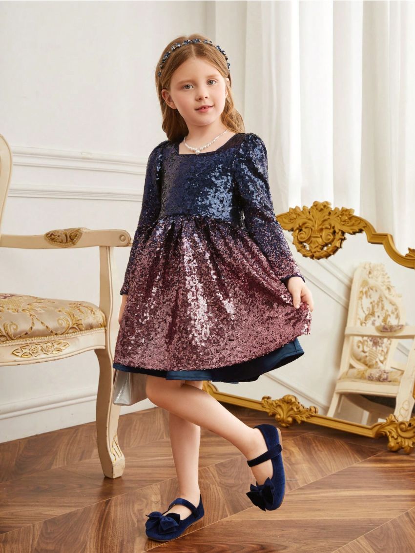 SHEIN Kids CHARMNG Young Girls Partywear for Christmas