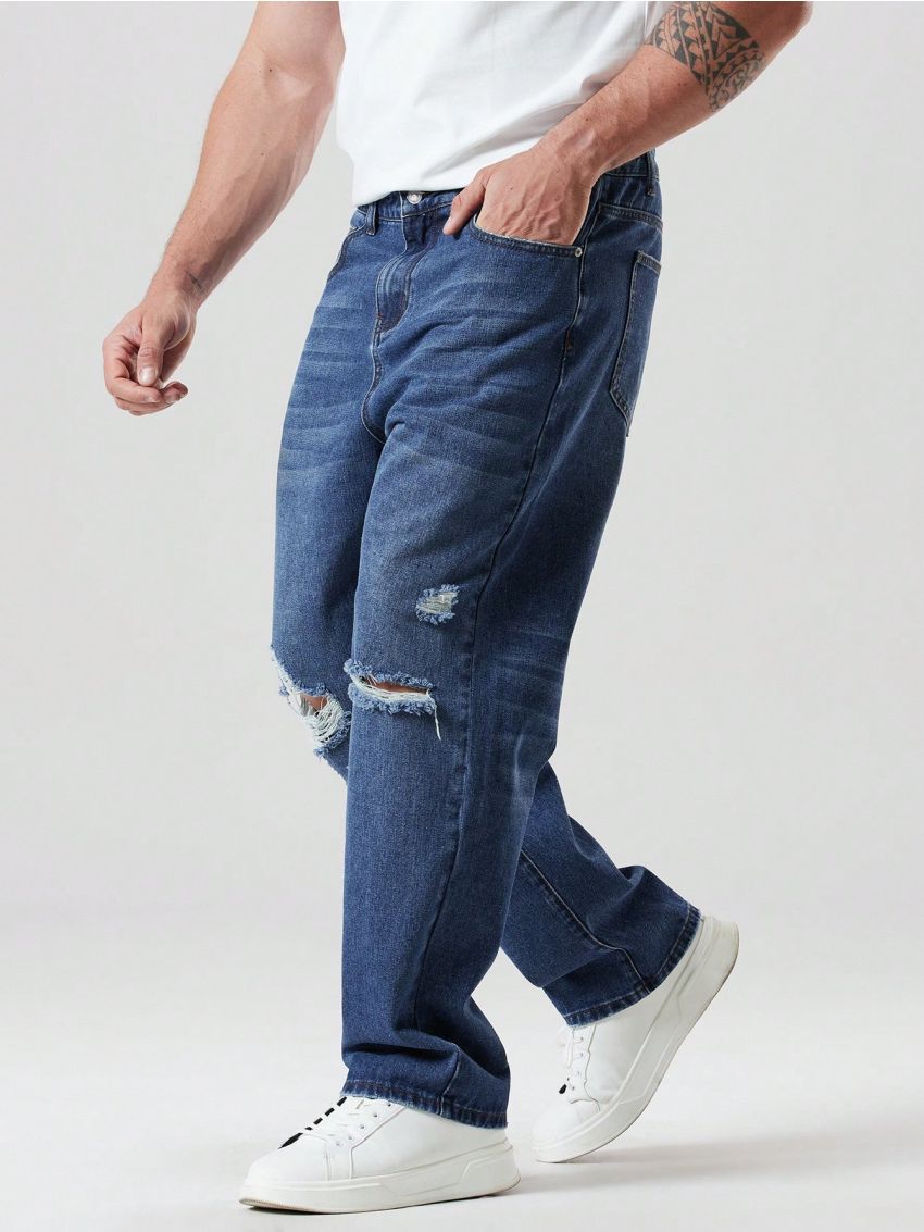 Men's Plus Size Ripped Jeans