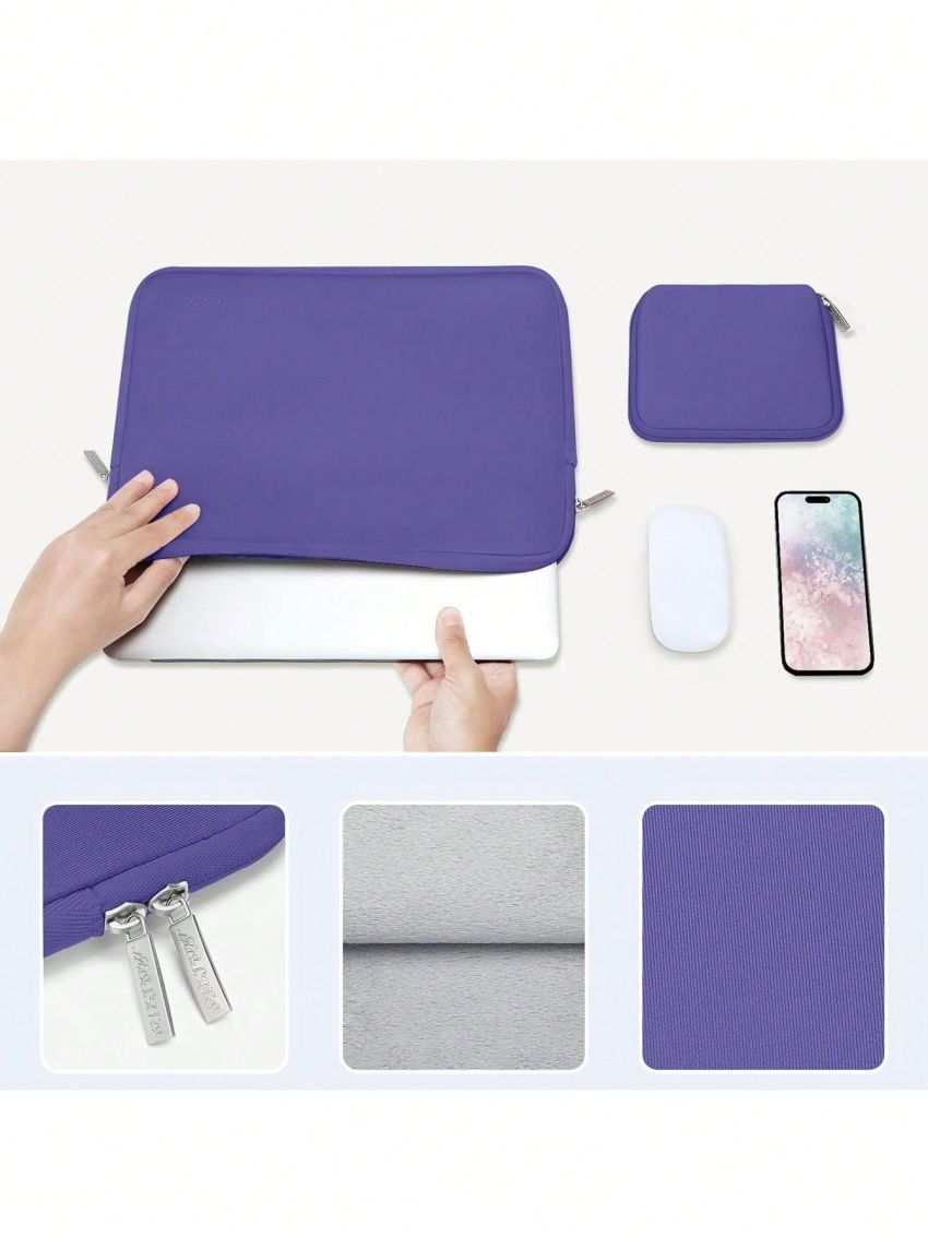 MOSISO Laptop Sleeve Compatible with MacBook Air/Pro, 13-13.3 inch Notebook, Compatible with MacBook Pro 14 inch 2023-2021 A2779 M2 A2442 M1, Neoprene Bag with Small Case
