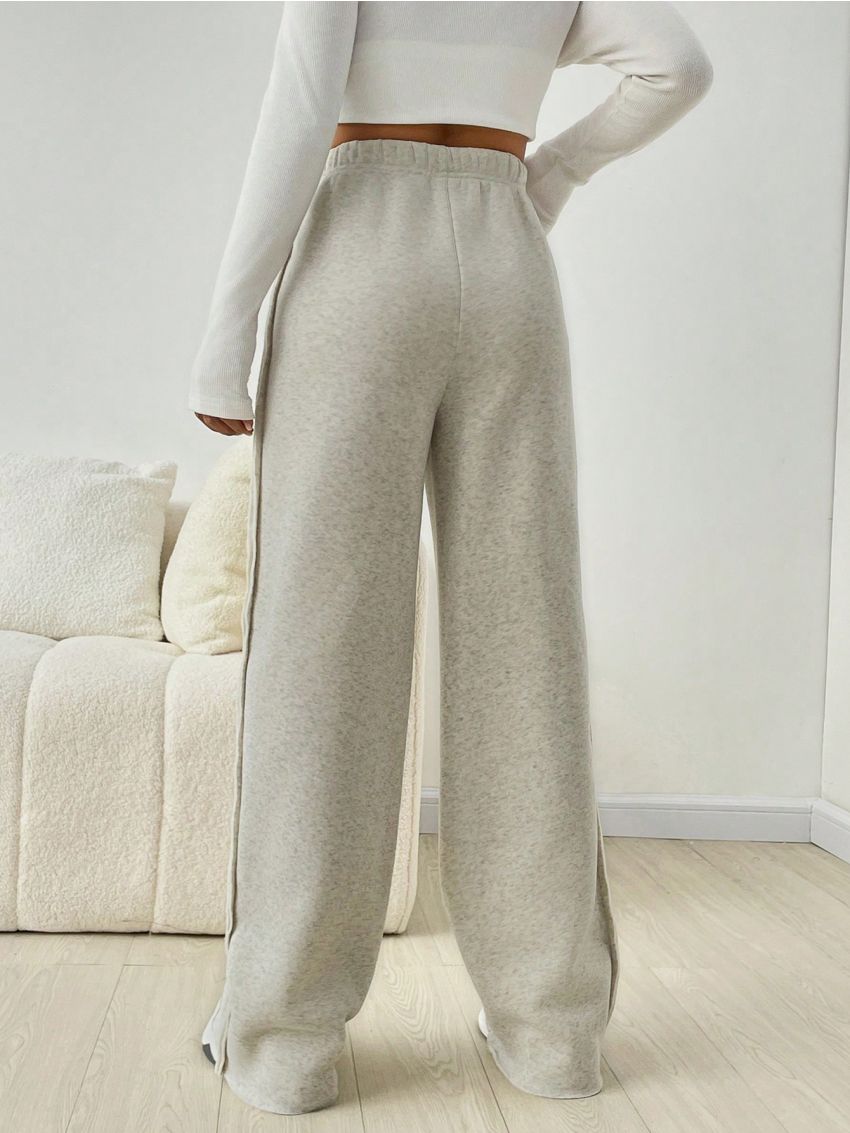 Street Fashion Casual Women's Sweatpants With Exposed Seams