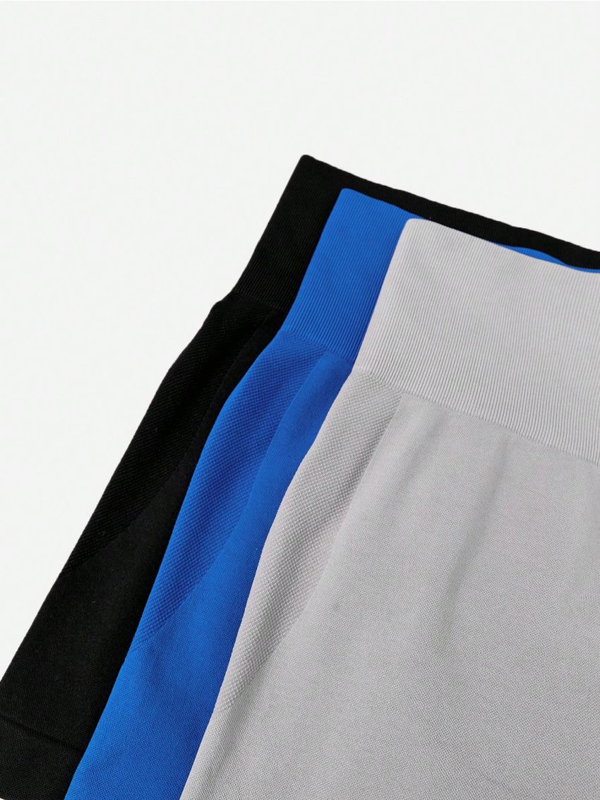 3pcs Wideband Waist Sports Shorts