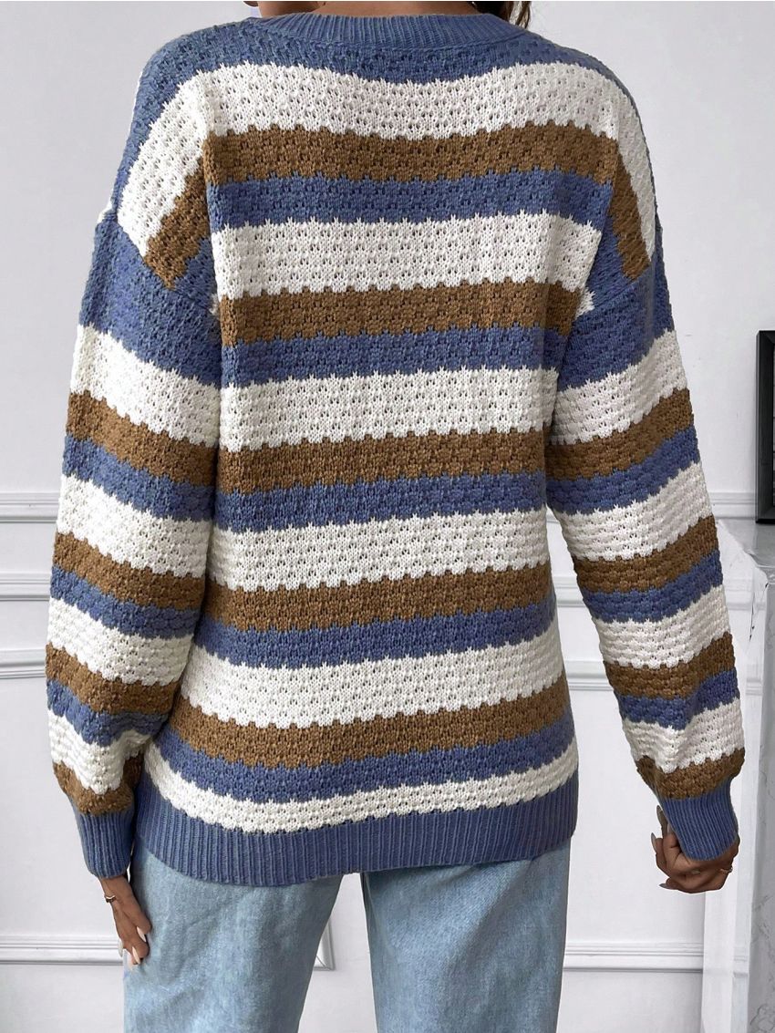 Maternity Colorblock Drop Shoulder Sweater