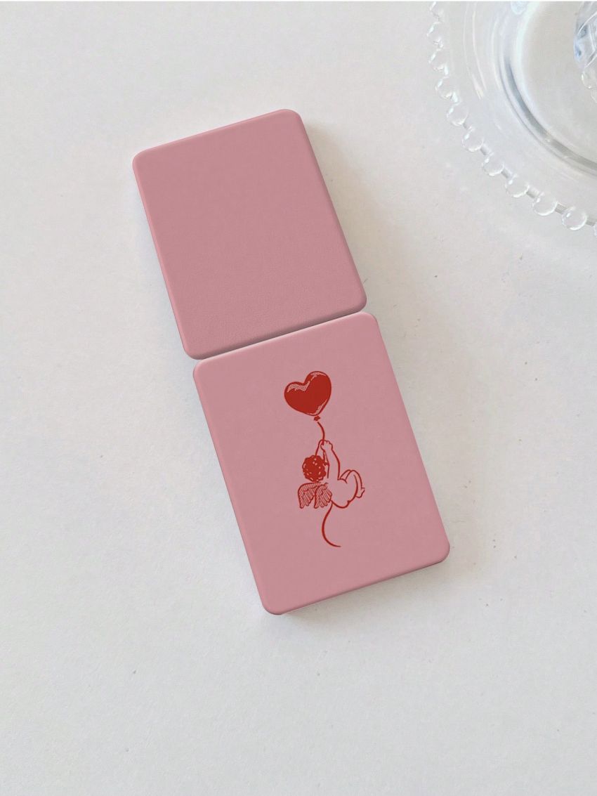 Megawork Portable Folding Double-sided Mirror With Cute Angel Design