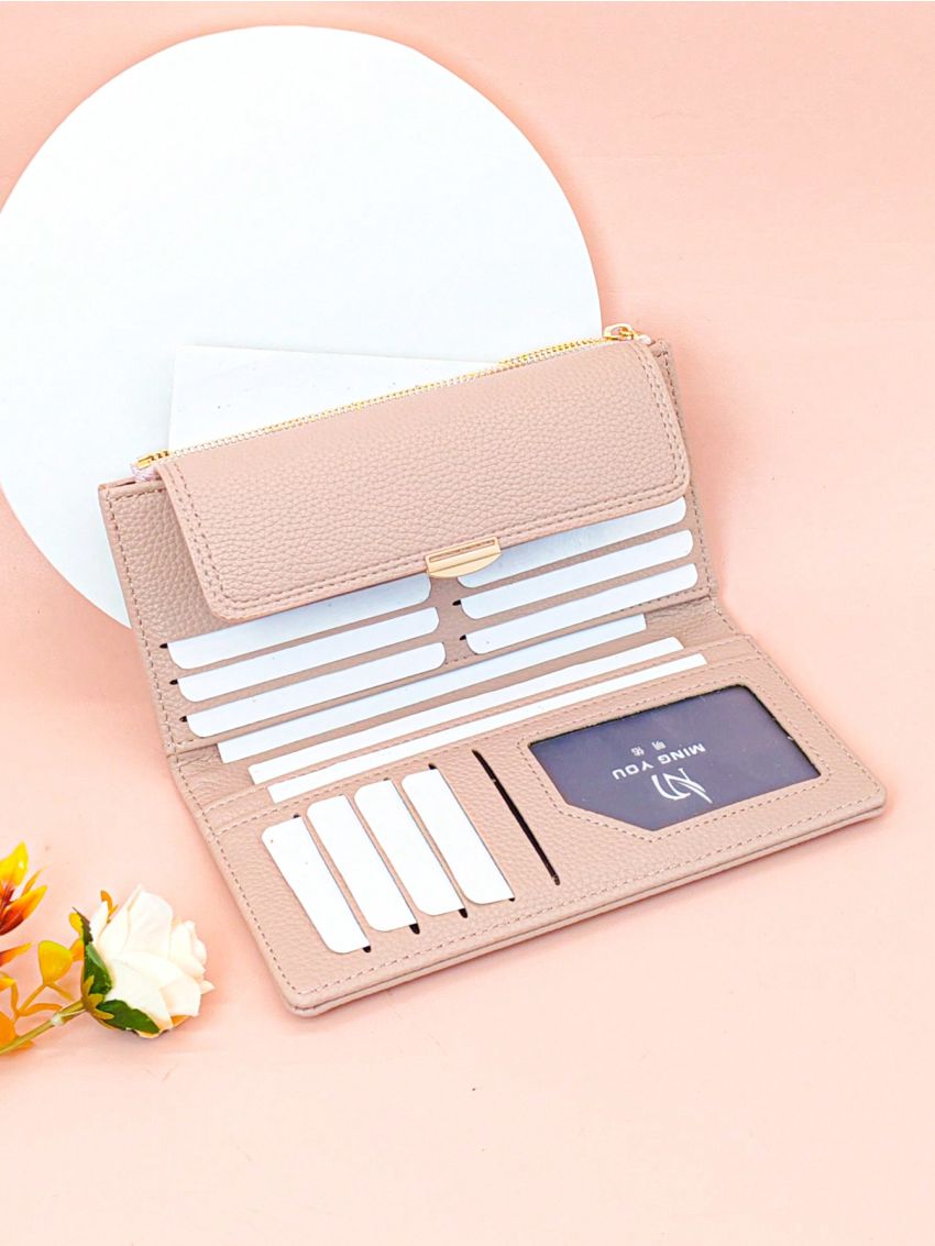 Litchi Embossed Long Wallet