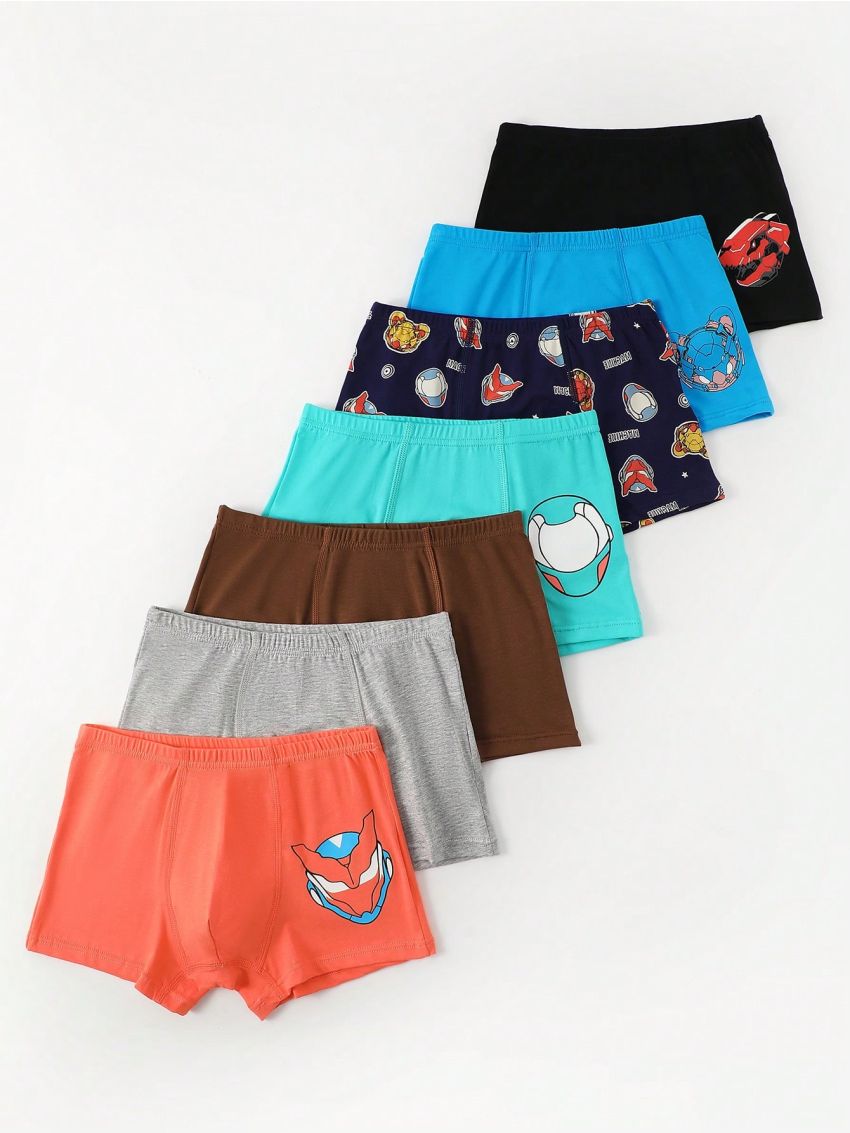 7pcs/Set Tween Boys' Underwear