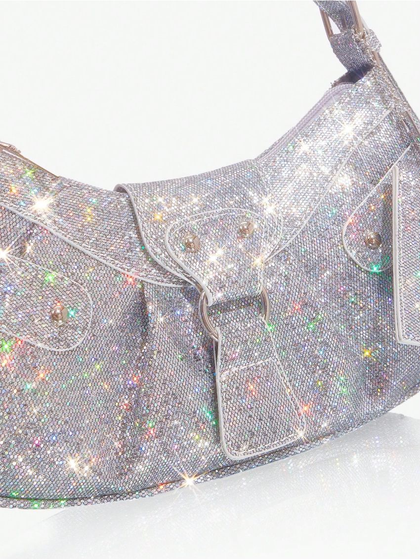 SHEIN ICON Set Of 2 Sparkling Shoulder Bags
