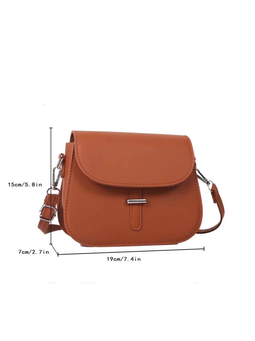 Mini Stitch Detail Flap Saddle Bag