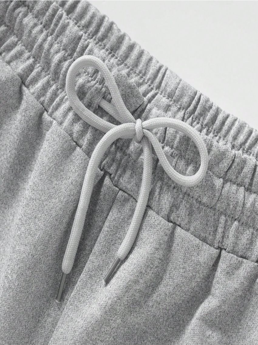 Plus Size Women'S Drawstring Workout Shorts