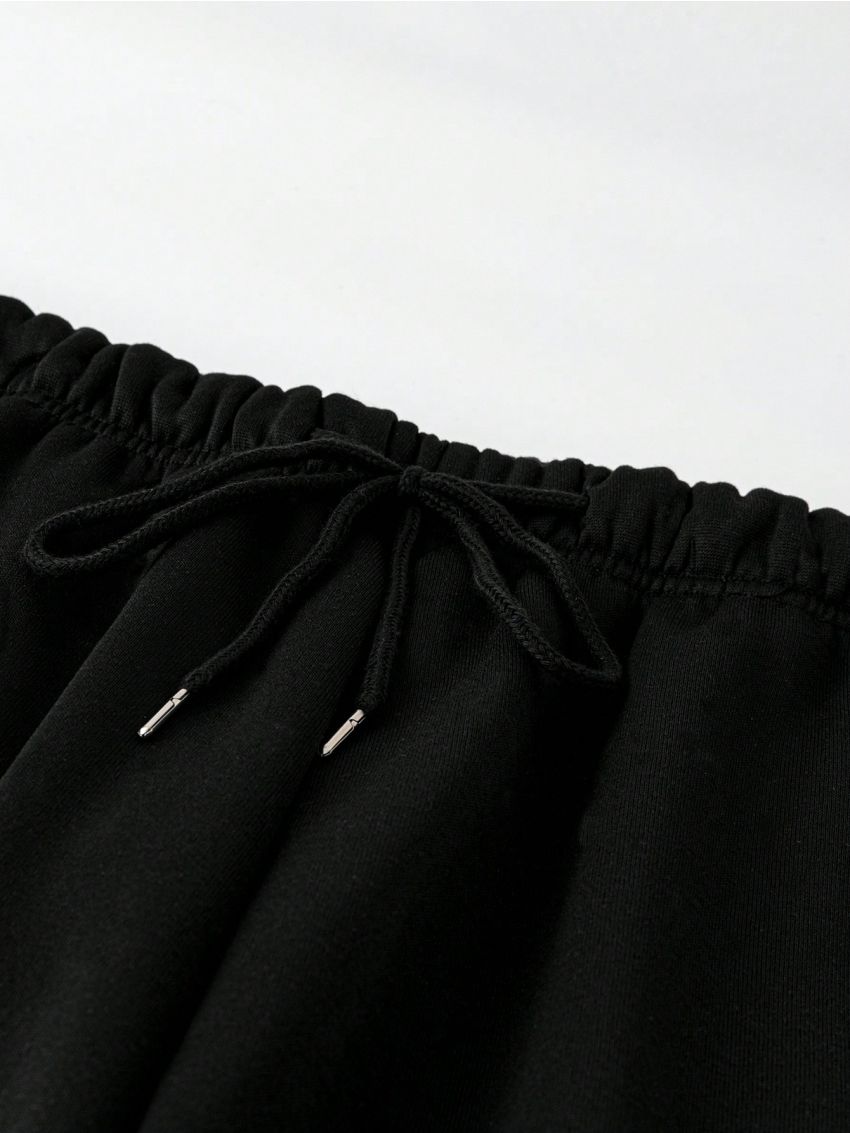 Plus Size Women's Drawstring Joggers With Paw Print Pattern